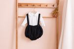 [BEBELOUTE] Bebe Bloomers(Black) Overalls, Short Dungarees for Infant and Baby, Cotton 100% _ Made in KOREA